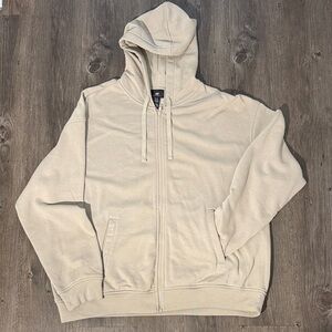 H&M Men's Zip-Up Cream Sweater